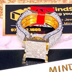 REAL Diamond ahead turner bling ring! NOT CZ! WOW!